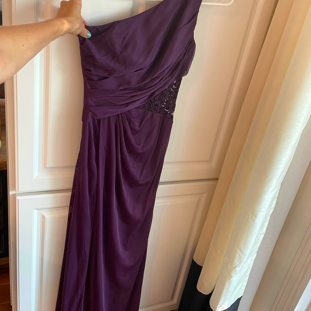 David’s bridal bridesmaid dress plum size 0